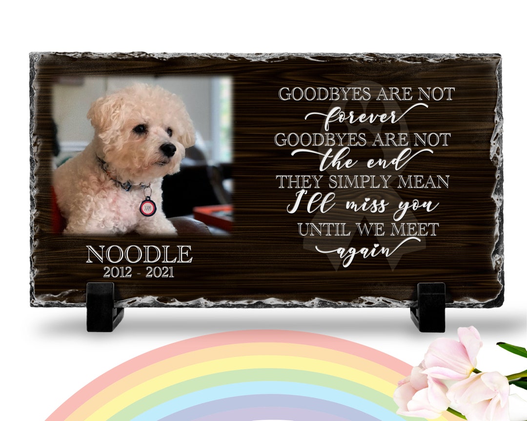 Dog Memorial Plaque Pet Cancer Awareness Rainbow Bridge - Etsy