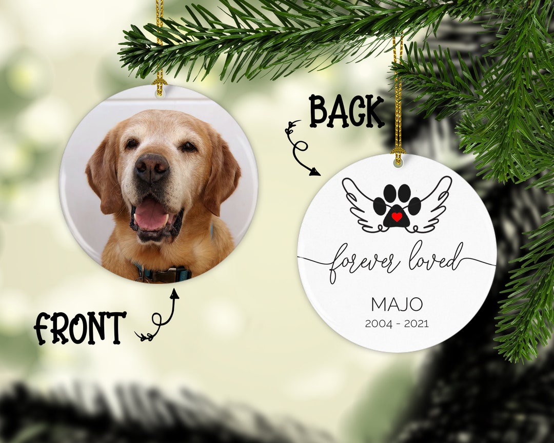 Dog Memorial Picture Ornament | Loss of Pet | Dog Remembrance | in ...