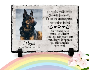 Dog Memorial Plaque | Paw print | You left paw print on my heart | Pet memorial plaque | Pet loss Gift | Remembrance gift | Dog keepsake
