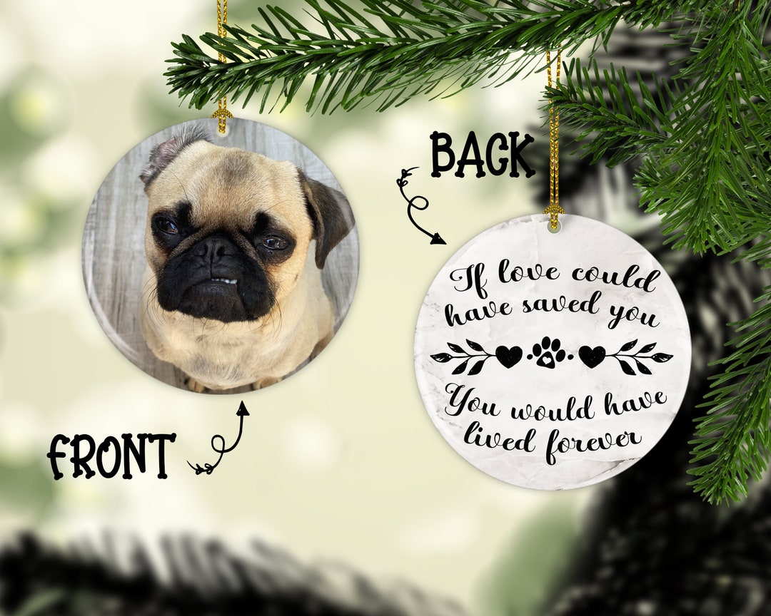 Dog Memorial Photo Ornament | Pet Remembrance | Loss Dog | Pet Memorial ...