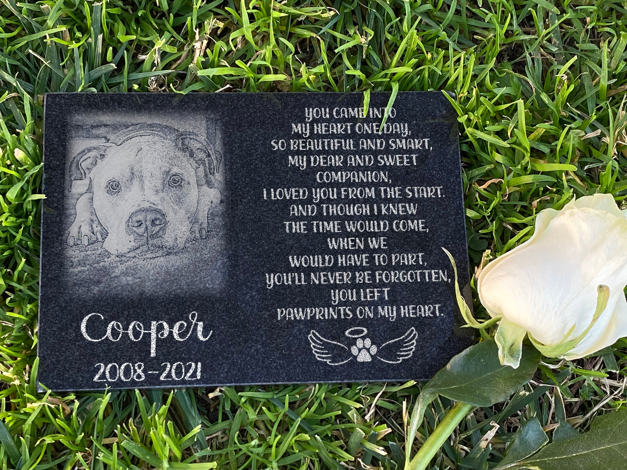 Custom Dog Tombstone Pet Remembrance Grave Marker Dog Etsy