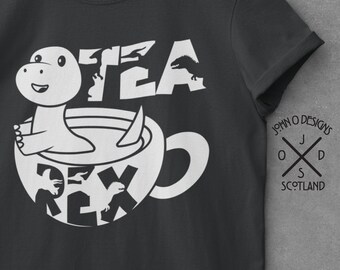 T-shirt Tea Rex : t-shirt drôle de dinosaure amateur de thé