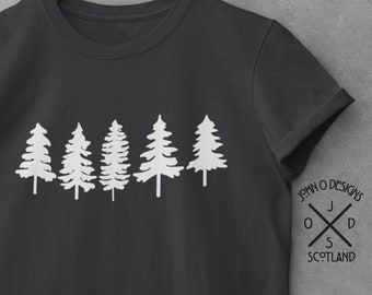 Pine Tree Adventure T-Shirt: Outdoors Hiking Camping Tee