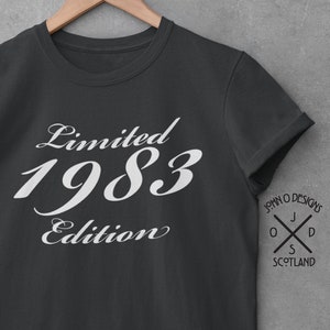 40. Geburtstag T-shirt 1983 Geburtsjahr Einzigartig Happy 80er Jahre für Papa Mama Bruder Schwester Onkel Tante Mens Womans Unisex T-Shirt Top Shirt Geschenk Geschenk