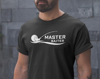 Funny Fishing T-shirt: Angler Gift - Master Baiter Tee