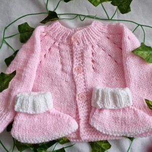 Baby jacket with matching bootees