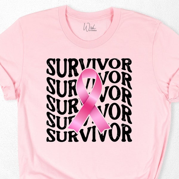 Breast Cancer survivor Tee, Survivor Shirt, Breast Cancer gift, Breast Cancer Tee, Survivor pink ribbon Tee, pink ribbon breast cancer shirt