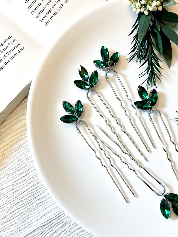 Jeweled hair pins discount