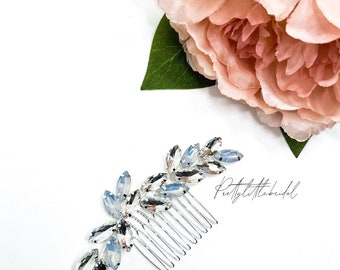 Opal Crystal Wedding Hair Comb, Bridal Hair Piece, Wedding Hair pin, Bridesmaid Hair Accessories, Dainty Bridal Hair Party, Gift For Her