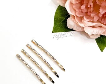 2 4 6 piece  diamanté hair slide | elegant rhinestone bobby pin | bridal bridesmaid wedding hair pins