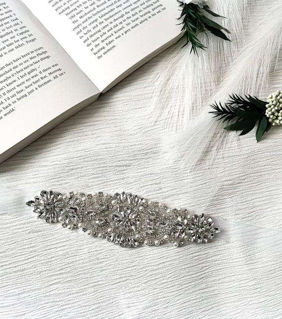 Crystal Bridal Belt Wedding Dress Belt, Rhinestone Belt CZ