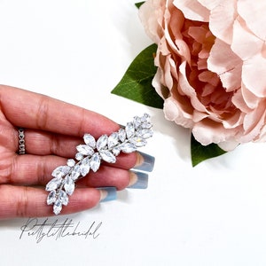 Silver rhinestone hair clip | elegant hair pin | crystal bridal bridesmaid wedding hair accessories | gifts for women | party prom