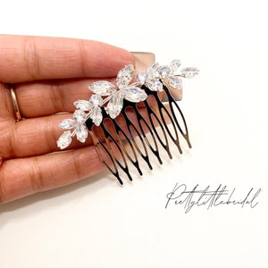 Silver Crystal Hair Clip, Elegant Wedding Hair Comb, Bridal hair Piece, Bridesmaid Hair Jewelry, Wedding Hair Comb, Bridal Party Accesories
