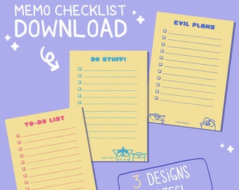 A5 To Do List • Schedule • Checklist • Cute Printable Stationary • Memo paper • Planner Stationary • Digital Download