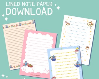 A5 Note • Cute Printable Stationary • Memo paper • Planner Stationary • Digital Download