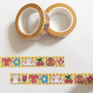 Bunny and Friends Washi Tape Journal Planner Decoration Stationary 15mm x 10m image 2