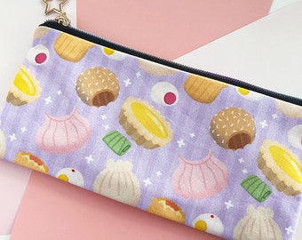 Handmade Pencil Case • Dimsum Dumpling • Egg Tart • Cute pouch • Makeup Bag