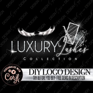 Lash Logo design, Eyelash logo, Lash Technician Logo, Lash Artist logo, Eyelash Logo design, Beauty lash extensions logo template