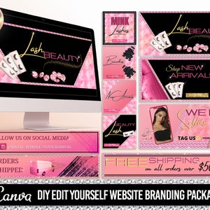 BEAUTY WEBSITE BANNER, Diy Web-Banner, Shopgewerbliche Banner, Dia-Show-Banner, Wix-Website-Vorlage, Web-Banner-Vorlage für Lipgloss, Haare