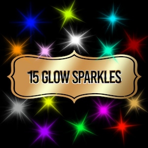 Transparent Sparks, Shine light star effects, sparkle overlays clipart, glitter flare effects, Light Flare Design Elements,Shimmer digital