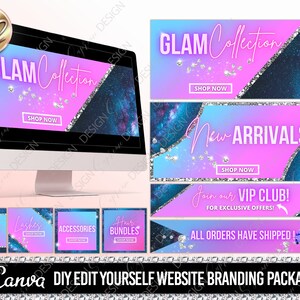BEAUTY WEBSITE BANNER, Diy Web-Banner, Shopgewerbliche Banner, Dia-Schau-Banner, Wix Website-Vorlage, Web-Banner-Vorlage für Wimpern, Haare