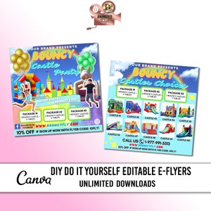 Childrens PARTY FLYER, Bouncy Castle Flyer, Bounce House Flyer, Kids Party Pricelist, Summer Party Flyer, Event Flyer Template