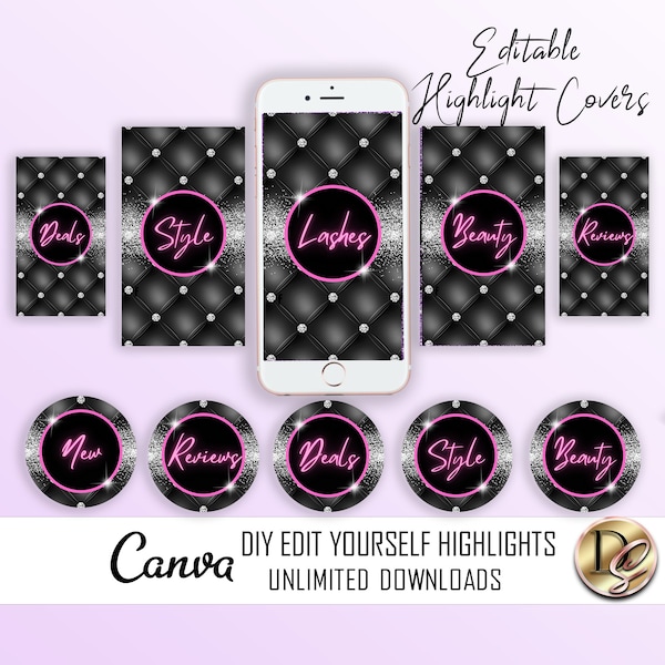 Instagram story highlights covers,DIY Instagram Highlight Icon Covers,beauty highlights,instagram story template influencer,text IG icons