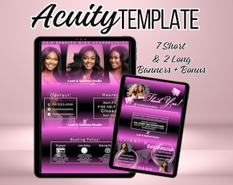 Acuity Scheduling Website Template, Acuity Booking Website, Diy Acuity Site, Acuity Scheduling Hairstylist, Acuity Nail Lash Tech Template