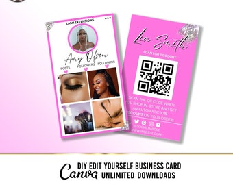 Szablon wizytówki, Szablon Instagrama, Gotowa wizytówka, Wizytówki z kodem QR, Wizytówka IG, Wizytówka Scentsy