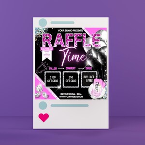 Hair Raffe Giveaway Flyer, Raffle Flyer, Hair Raffle Flyer, Lash Raffle Flyer ...