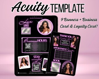 Acuity Banner Template Set Acuity Website banner Acuity scheduling template hair stylist Acuity booking site Hair Lashes Beauty Nails banner