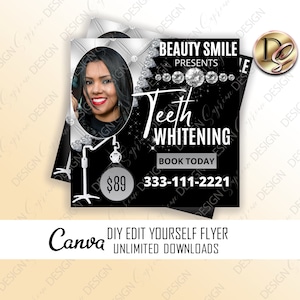 TEETH WHITENING FLYER Template, Teeth Flyer, Dentist Flyer, Teeth Whitening Classes, Teeth Whitening Training, Teeth Whitening Sale Flyer