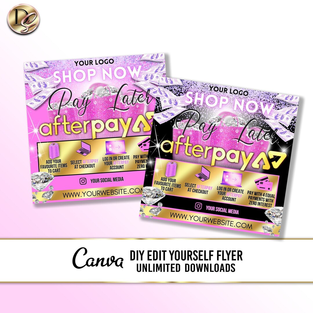 Buy Now Pay Later Instagram Flyer, Afterpay Sezzle Flyer, Shop Now
