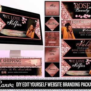 BANNER NA STRONĘ INTERNETOWĄ BEAUTY, baner internetowy DIY, banery Shopify, banery pokazu slajdów, szablon strony internetowej Wix, szablon banera internetowego na rzęsy, włosy