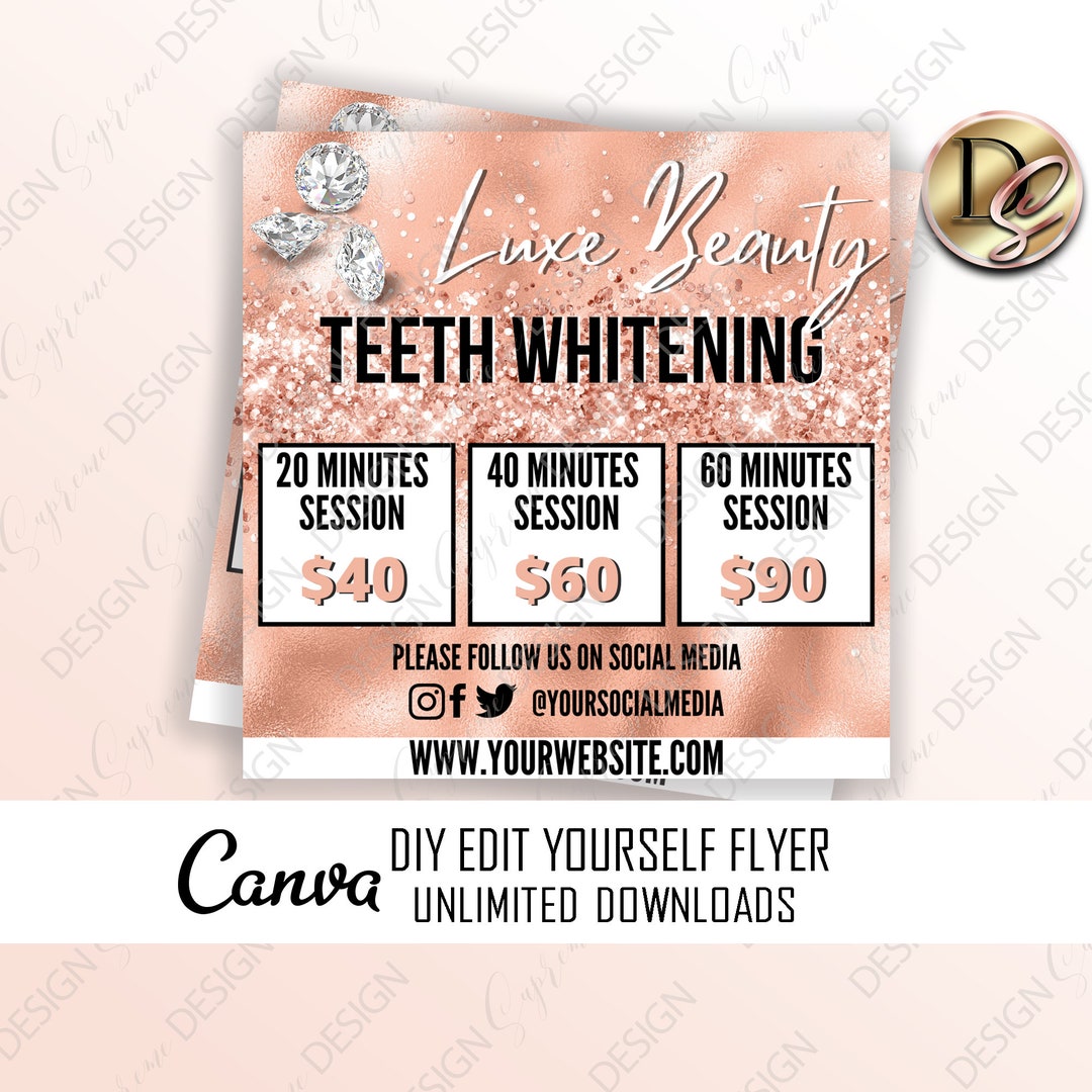 TEETH WHITENING FLYER Template, Teeth Flyer, Dentist Flyer, Teeth