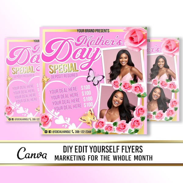 MOTHERS DAY FLYER, Booking Flyer Design, Mothers Day Template, Special Flyer Boutique Flyer design, Premade Mothers Day Sale Flyer