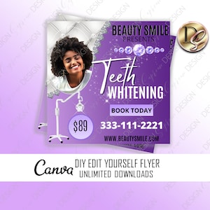 TEETH WHITENING FLYER Template, Teeth Flyer, Dentist Flyer, Teeth Whitening Classes, Teeth Whitening Training, Teeth Whitening Sale Flyer