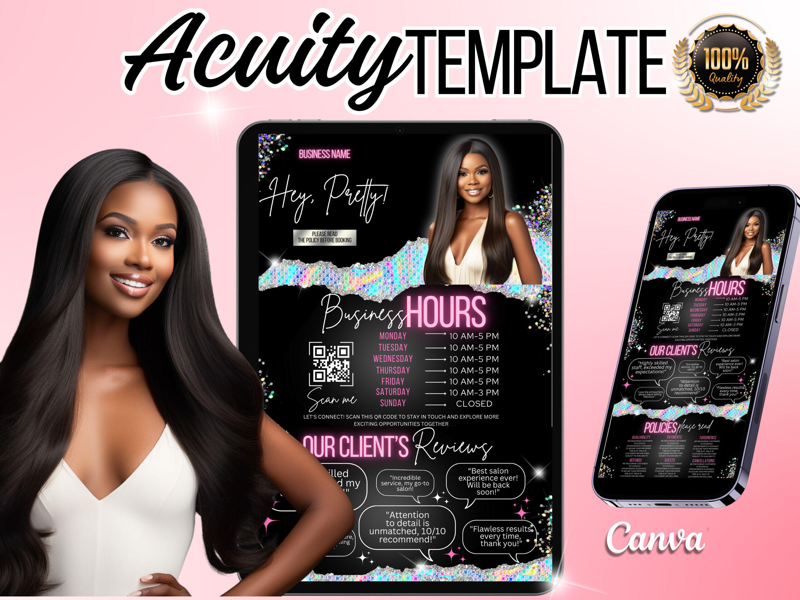 Acuity scheduling template hair stylist, Diy acuity site, Acuity booking site, Lash tech scheduling, Beauty appointment banners