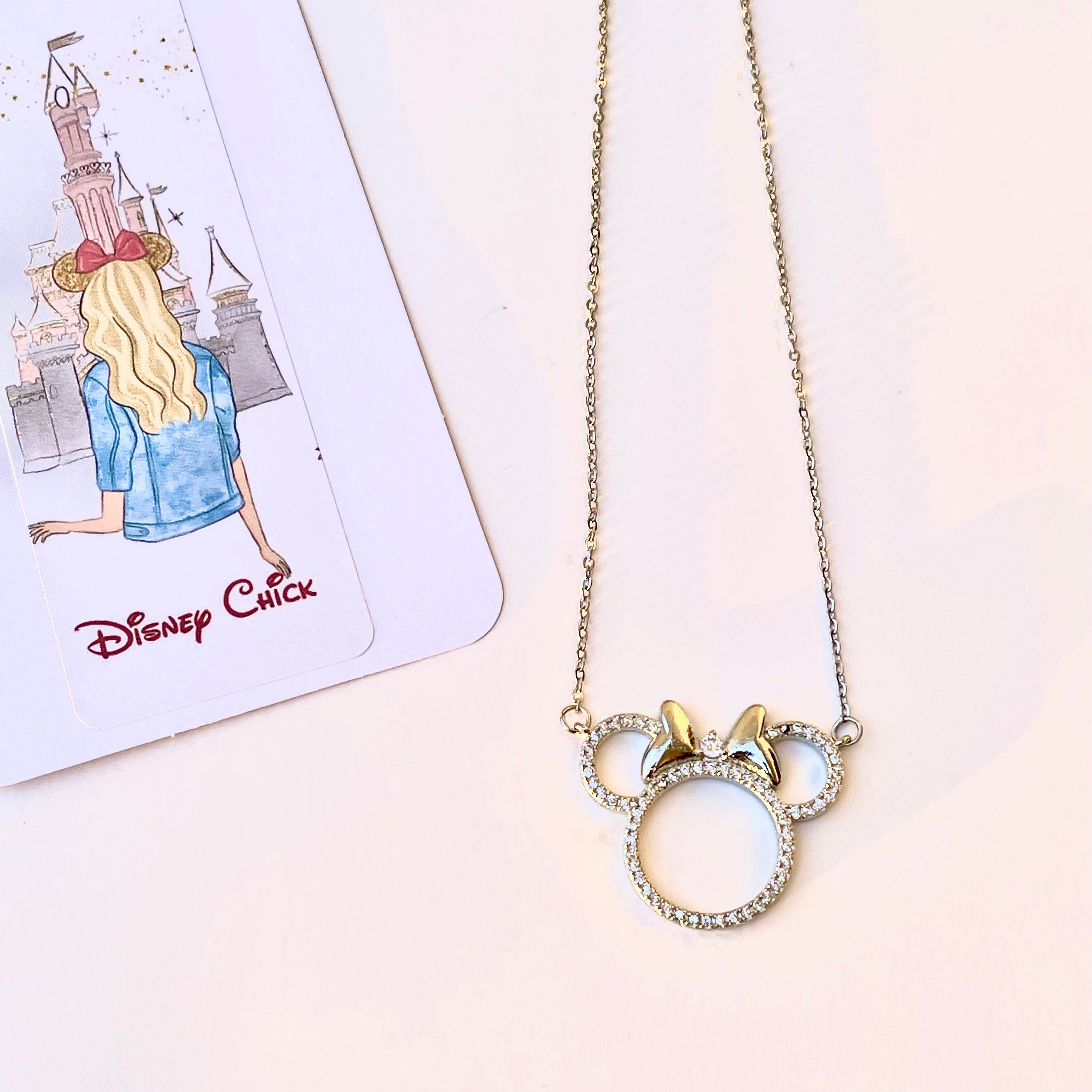 DISNEY Stainless Steel 47cm Animated Minnie Mouse Pendant on Chain – Shiels  Jewellers
