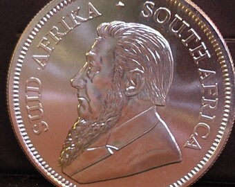 Silver Tone Faux Krugerrand 1980 Coin 