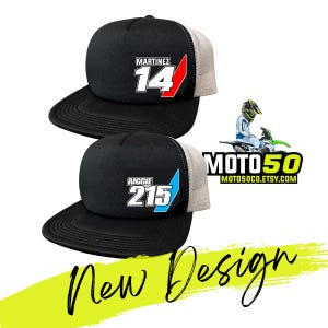 Custom Motocross hat,  Customizable, Dirt Bike Hat, Trucker hat, Foam Hat, Dirt Biker Rider, Motocross racer, Dirtbike Gifts, Personalize