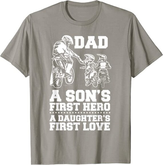 T-shirt Gildan Homme - Motocross Father & Son - Coton - Coupe Loose - Toutes Saisons