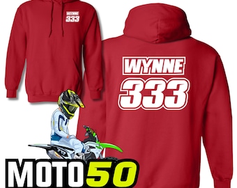 Custom Motocross Hoodie, Name and Number, Dirt Bike Racer Gift