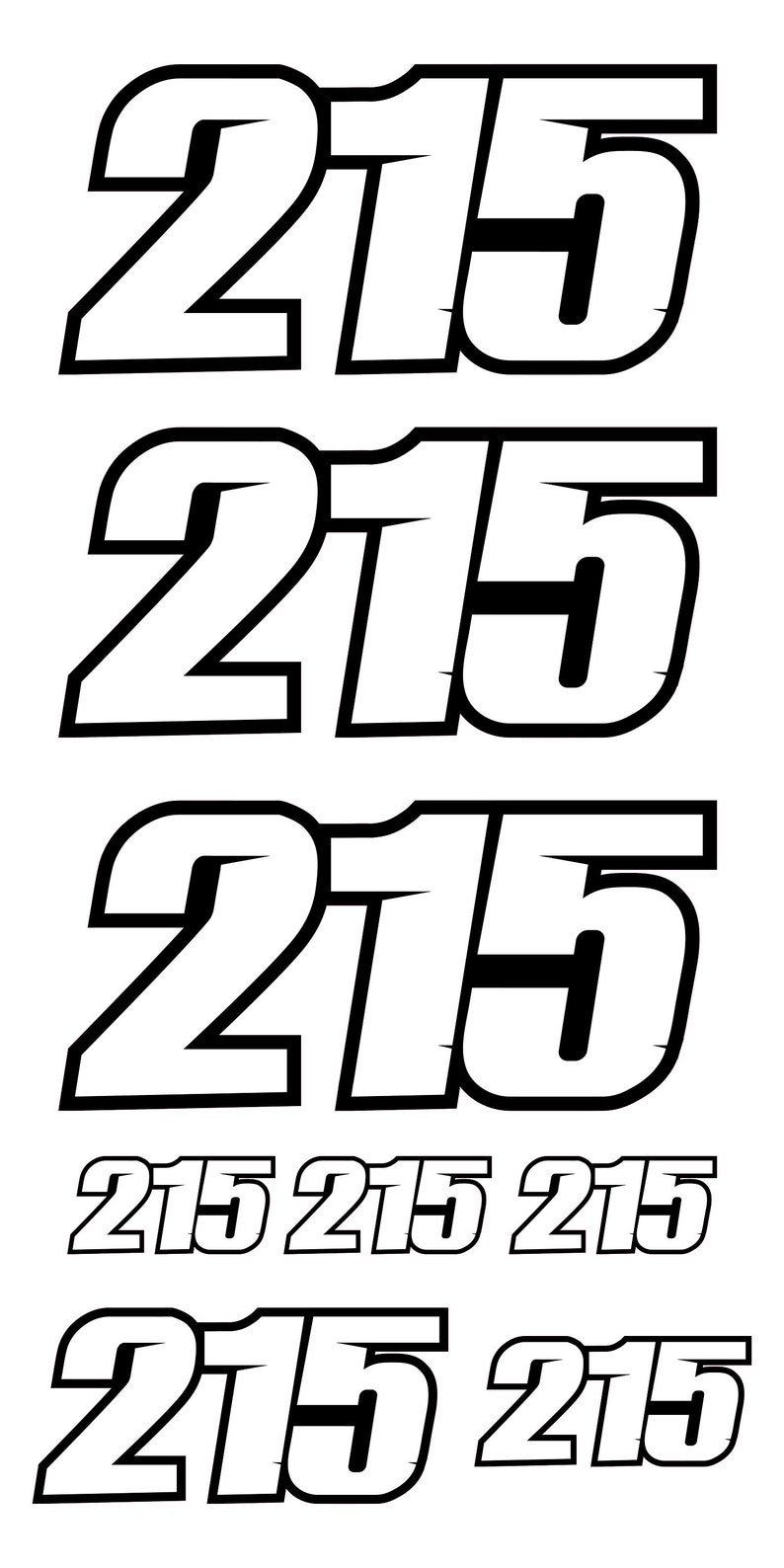 MOTOCROSS CONTOUR CUT Numbers, Motocross Graphics, Dirt Bike Number Kit