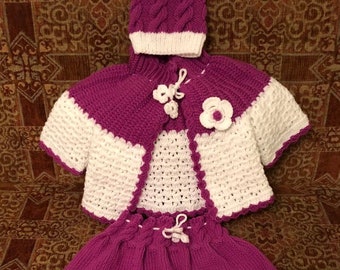 Handmade Crocheted Baby Clothes Set