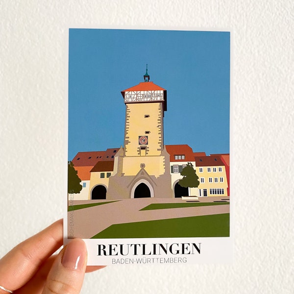 Postkarte Tübinger Tor Reutlingen