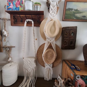 Handmade macrame Hat hanger