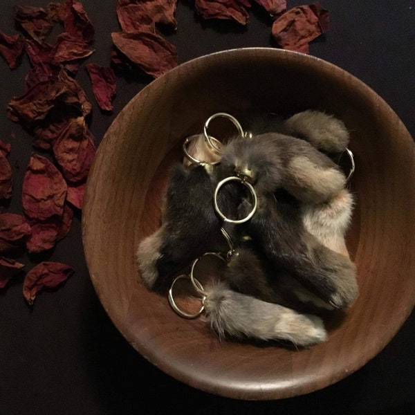 Rabbit Foot Keychain Etsy