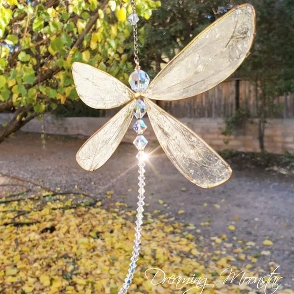 Suncatcher Dragonfly Car Charm Gifts For Her Rainbow Maker Aesthetic Room Decor Dragonfly Garden Decor Window Hangings Dreamy