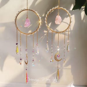 Aesthetic Crystal Suncatcher / Window Rainbow Maker / Aesthetic Gift For Her / Housewarming Gift / Boho Room Decor / Crystal Hangings Decor